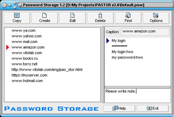 Password Storage 1.9.1 screenshot Password Storage 1.9.1 screenshot