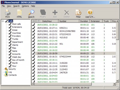 PbxTools PhoneJournal 1.6.1006 screenshot PbxTools PhoneJournal 1.6.1006 screenshot