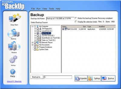 PC Backup 7.3.1.3 screenshot PC Backup 7.3.1.3 screenshot