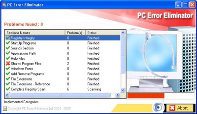 PC Error Eliminator 2007 screenshot PC Error Eliminator 2007 screenshot