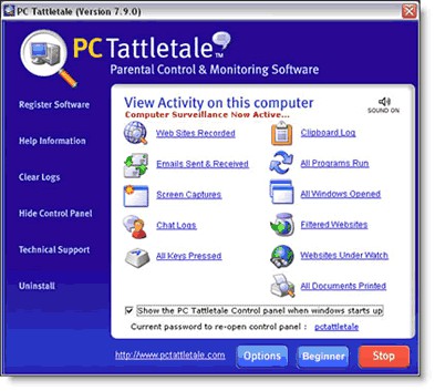 PC Tattletale Parental Control Software 7.9.92 screenshot PC Tattletale Parental Control Software 7.9.92 screenshot