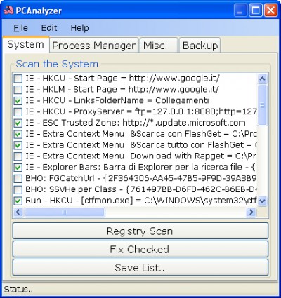 PCAnalyzer 0.1.2.1 screenshot