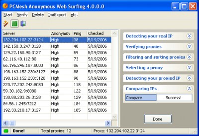 PCMesh Anonymous Web Surfing 4.0 screenshot PCMesh Anonymous Web Surfing 4.0 screenshot