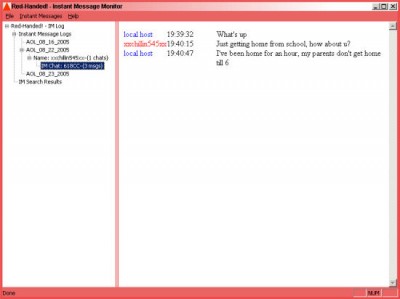 PCSentinel's Red-Handed: Record Instant Messages! 1.2.2 screenshot