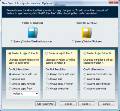 PCsync 5 screenshot PCsync 5 screenshot