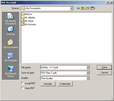 PDF-Pro Gold 1.1 screenshot PDF-Pro Gold 1.1 screenshot