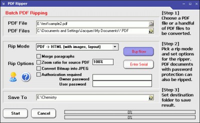 PDF Ripper 2.01 screenshot PDF Ripper 2.01 screenshot