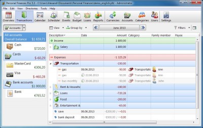 Personal Finances Pro 3.1 screenshot Personal Finances Pro 3.1 screenshot
