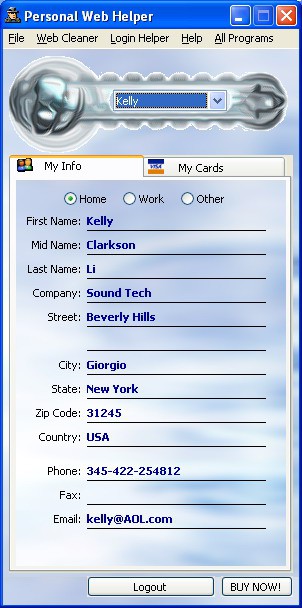 Personal Web Helper 2.8 screenshot Personal Web Helper 2.8 screenshot
