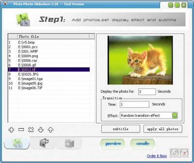 PLAT0 Photo Slideshow 2007 screenshot PLAT0 Photo Slideshow 2007 screenshot