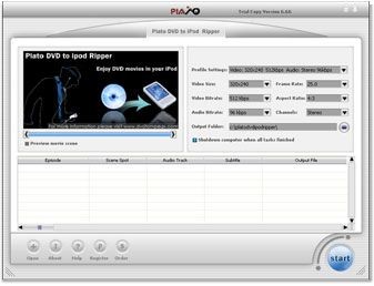 Plato DVD iPod Ripper 6.75 screenshot Plato DVD iPod Ripper 6.75 screenshot