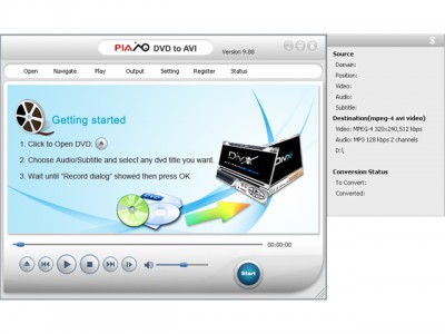 Plato DVD to AVI Converter 7.70 screenshot