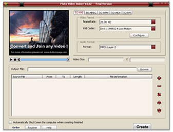 Plato Video Joiner 3 5.27 screenshot Plato Video Joiner 3 5.27 screenshot