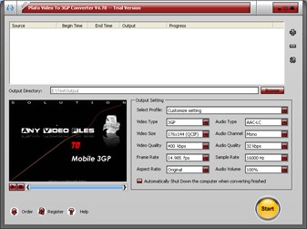 Plato Video To 3GP Converter 3.65 screenshot Plato Video To 3GP Converter 3.65 screenshot