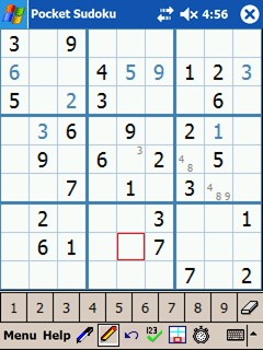 Pocket Sudoku 3.0 screenshot Pocket Sudoku 3.0 screenshot