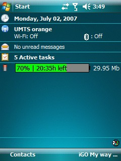 PocketPC Battery and Memory Monitor 1.01 screenshot PocketPC Battery and Memory Monitor 1.01 screenshot