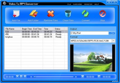 Pop Video To MP4 Converter 1.10 screenshot Pop Video To MP4 Converter 1.10 screenshot
