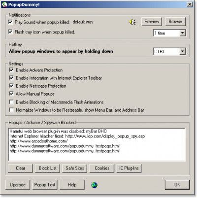 PopupDummy! 3.29 screenshot PopupDummy! 3.29 screenshot