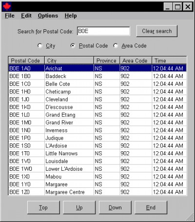 Postal Code Companion 1.00 screenshot Postal Code Companion 1.00 screenshot
