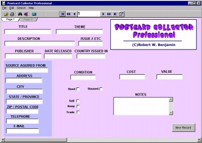Postcard Collector Professional 5.0 screenshot