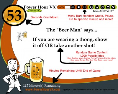 Power Hour VX Computer Drinking Game 5.1.0.0 screenshot Power Hour VX Computer Drinking Game 5.1.0.0 screenshot