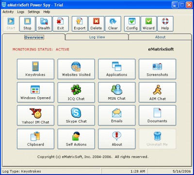 Power Spy 2006 4.9 screenshot Power Spy 2006 4.9 screenshot