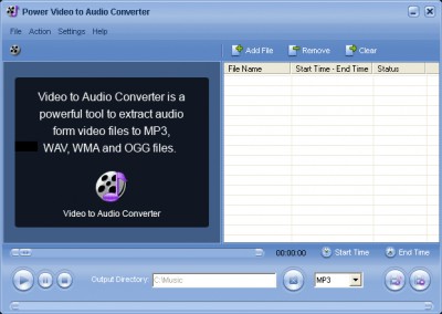Power Video to Audio Converter 1.03 screenshot