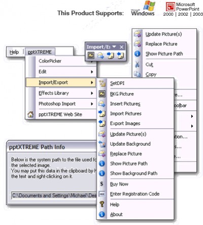 pptXTREME Import Export for PowerPoint 2.00.05 screenshot pptXTREME Import Export for PowerPoint 2.00.05 screenshot