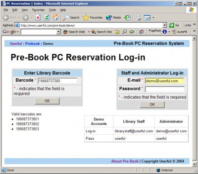 Pre-Book Server 1.0 screenshot