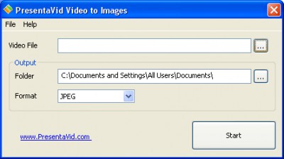 PresentaVid Video to Images 1.0 screenshot PresentaVid Video to Images 1.0 screenshot