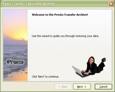 Presto IncrediMail Transfer 1.0 screenshot