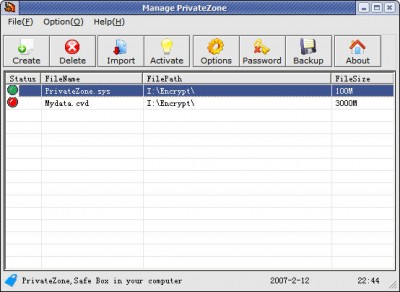PrivateZone 1.25 screenshot PrivateZone 1.25 screenshot