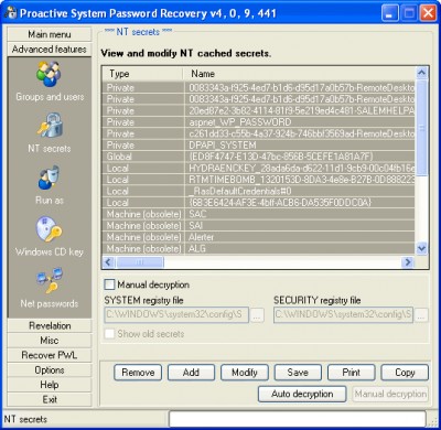  Proactive System Password Recovery v5.2    
