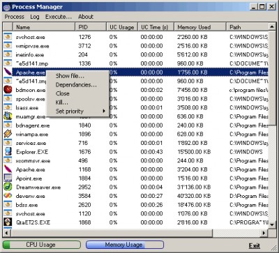 Process Manager 1.0 screenshot Process Manager 1.0 screenshot