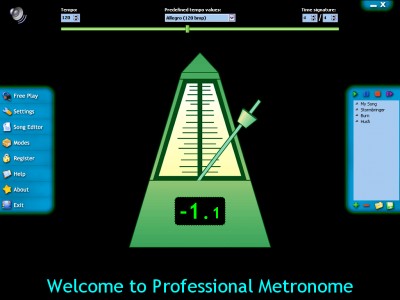 Professional Metronome 1.9 screenshot Professional Metronome 1.9 screenshot