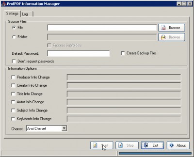 ProfPDF Information Manager 1.0 screenshot ProfPDF Information Manager 1.0 screenshot
