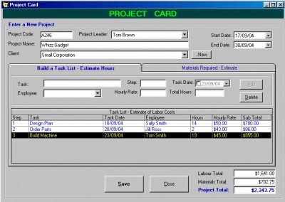 Project Tracker 3.5 screenshot