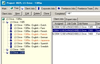 Projetex   Project Management Software for Transla 2006 screenshot