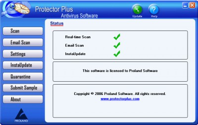 Protector Plus 2007 for Windows 8.0.A03 screenshot