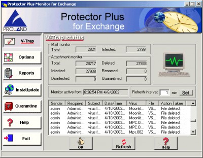 Protector Plus for Exchange 7.2.F02 screenshot Protector Plus for Exchange 7.2.F02 screenshot
