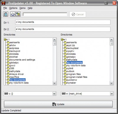 ProUpdater 5.00.03 screenshot