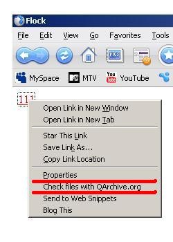 QArchive.org Antivirus Checking. Firefox version 1.0 screenshot