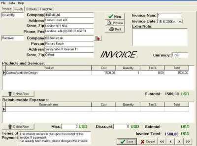 qdInvoice 1.2 screenshot qdInvoice 1.2 screenshot