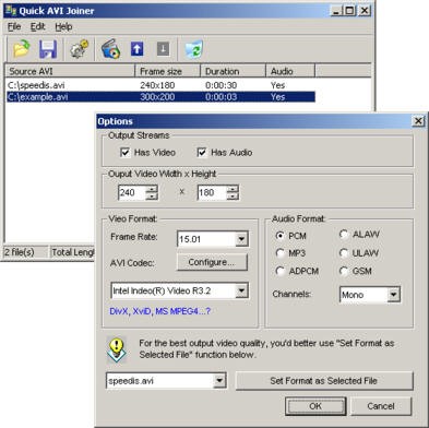 Quick AVI Joiner 3 2.8 screenshot