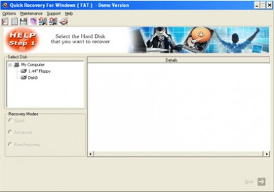 Quick Recovery for FAT - A Data Recovery Software 11.09.05 screenshot
