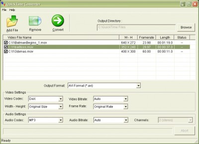 Quick_Time_Converter_pro 2.1 screenshot