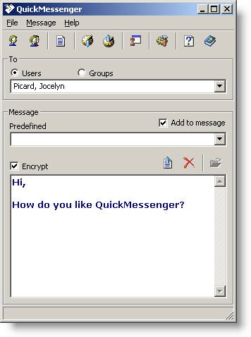 QuickMessenger 3.2 screenshot QuickMessenger 3.2 screenshot