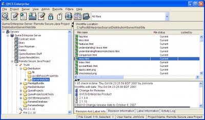 QVCS-Enterprise 2.1.20.2 screenshot QVCS-Enterprise 2.1.20.2 screenshot