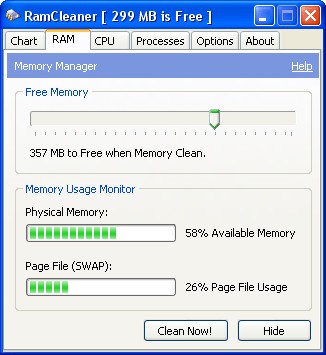 RamCleaner 4.1 screenshot RamCleaner 4.1 screenshot