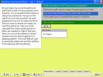Reading Comprehension Booster 1.00 screenshot
